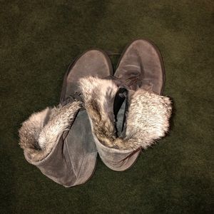 Vince Grey Fur Sneaker/Boots